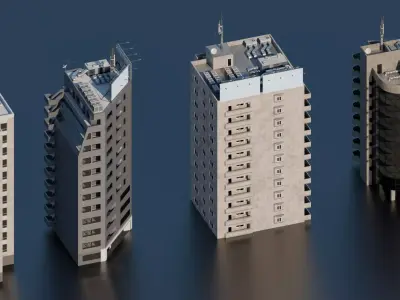 Tokyo Japan Building Pack Blender 3D model