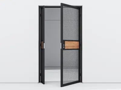 Aluminium door 21 3D model