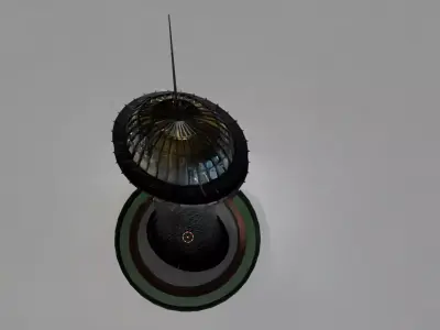 Low Poly Glass Building Free low-poly 3D model