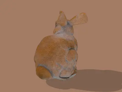 Rabbit sculpture Low-poly 3D model