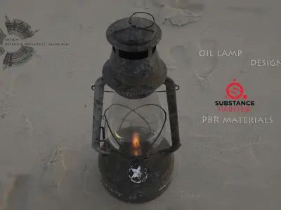 oil lamp 3D model