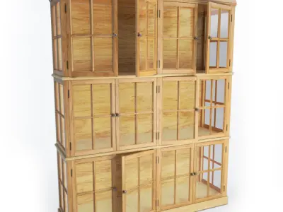 Wood Storage Furniture 3D model