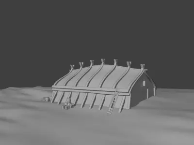 nordic house lowpoly Free 3D model