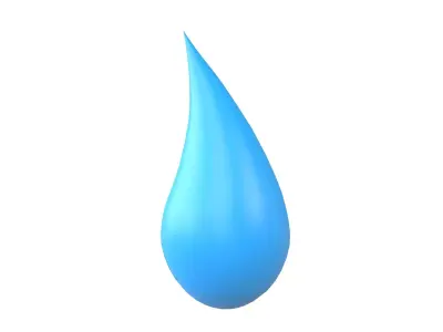 Water Drops v5 003 Low-poly 3D model