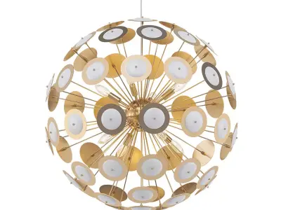 PINTANO gold and pendant light 3D model