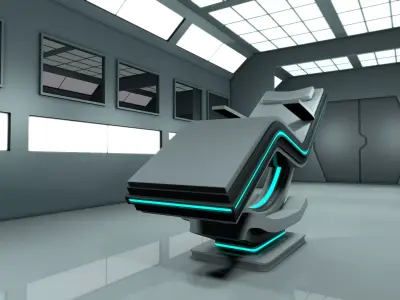 Room interior 3D model 2