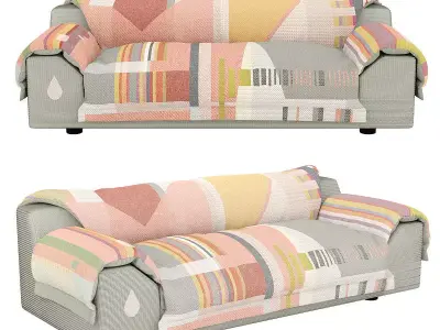 VITRA vlinder sofa light reds 3D model