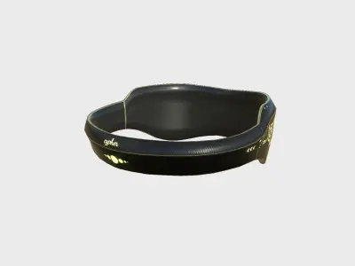 SciFi Glasses B03 Black Gold - Character Design Fashion Low-poly 3D model