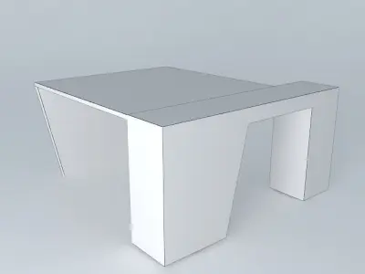 architect set desk with light Free 3D model