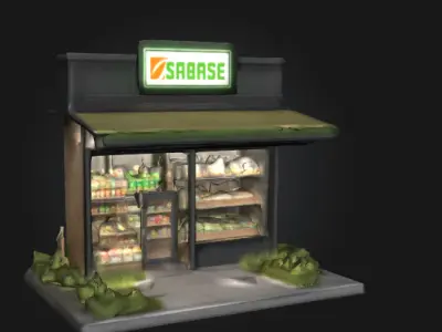 Urban Mini-Market 3D Model 3D model