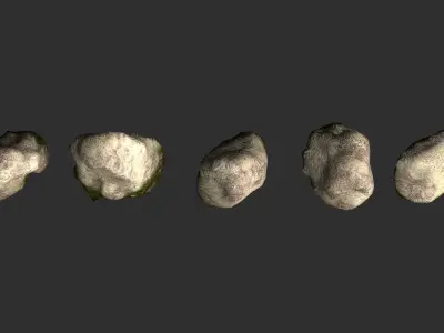Rock Set 03 - Moss Low-poly 3D model