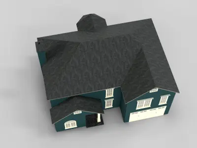British House Design 12T3  Low-poly 3D model