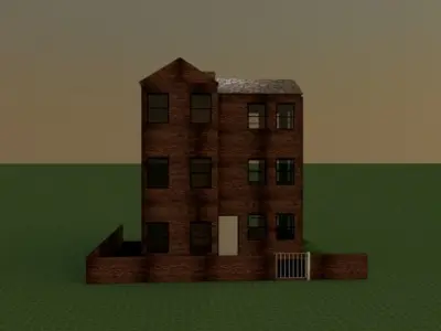 3-floor tall vintage wooden house code-106 Free 3D print model