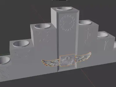 Kwanza Candle Holder 3D print model