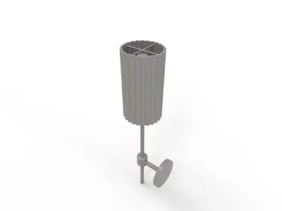 FLUTED GOLD WALL SCONCE 3D model