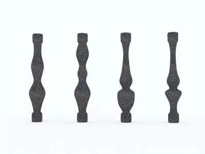 Parapet Wall Pattern with FFD Cylinder Modifier 3D model