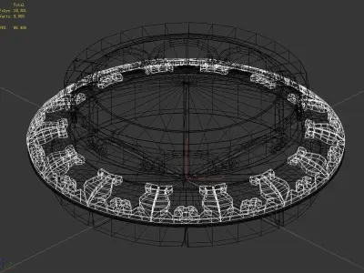 Demon Palace - Religion - Buddha base 001 3D model