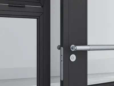 Aluminium door 318 3D model