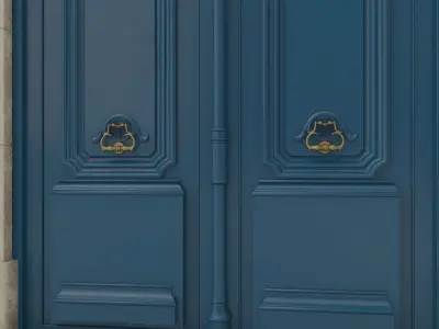 Entrance classic door 24 3D model