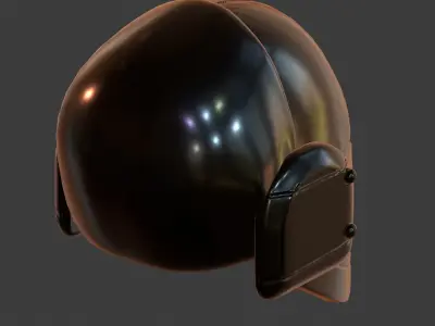 Helmet plastic mask protection low poly pbr Low-poly 3D model