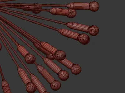 LAMPARA  SPUTNIK Icono del diseno 3D model