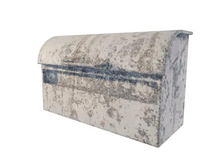 Japanese Rust Trash Can Low-poly 3D model
