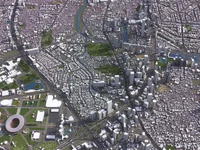 Jakarta - 3D City Model Low-poly 3D model purchase