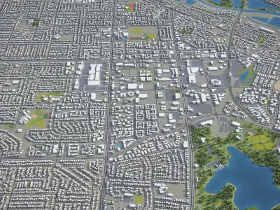 Fremont - California Low-poly 3D model