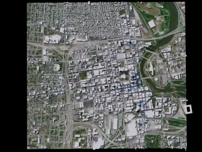 Columbus City - USA 3D model
