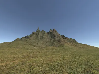 Needles Peaks Terrain Unity Game Ready Low-poly 3D model