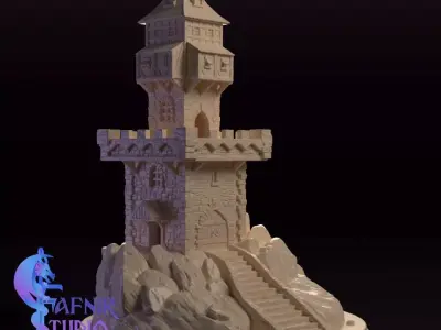 MEDIEVAL TOWER - TABLETOP 3D print model