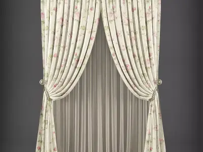 Curtain 3D model 278 Low-poly 3D model