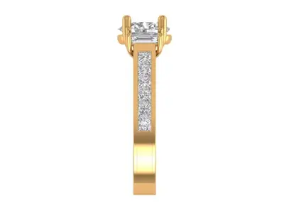 Oval Engagement Ring 3D print model shop