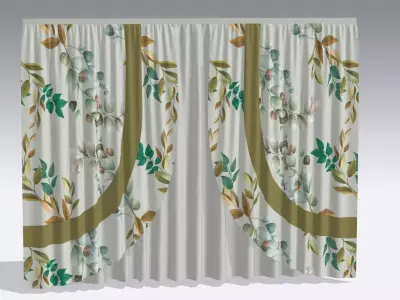 Curtain Low-poly 3D model 99