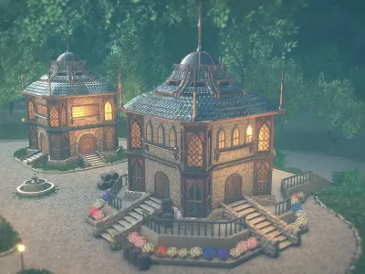 Mystical Retreat Village 3D model