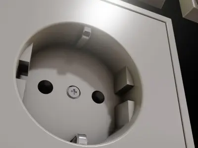 Socket And Light Switches High-Poly 3D model