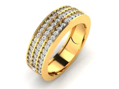 Diamond Ring For Women 3d Print Model 3D print model 41