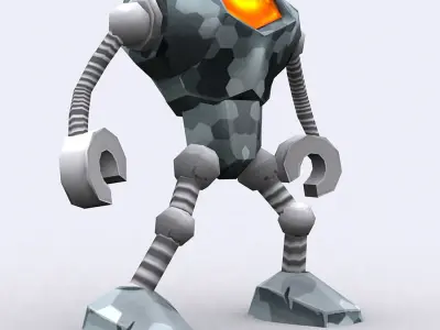 3DRT-Chibii-robot-04 robot Low-poly 3D model