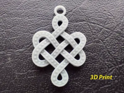 Celtic Braided Pattern Pendant 3D print model