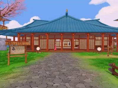 Stylized Asia Enviroment Megapack - Unity URP Low-poly 3D model