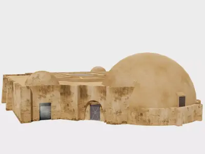 Cantina Tatooine Low-poly 3D model