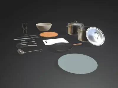 KITCHEN PACK  Low-poly 3D model