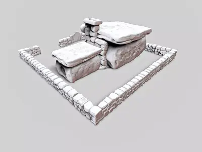 Stone Age Cartoon House RoZ 3D print model