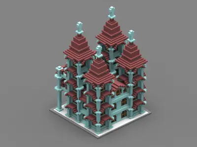 House Voxel - 35 Low-poly 3D model