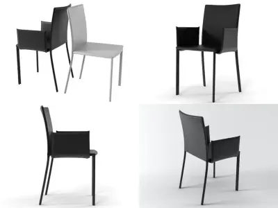 Twiggy four different chairs 3D model