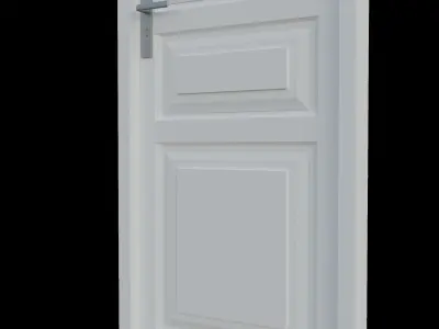 Single Door with molds and frame 3D model