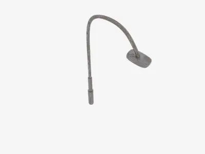 Rust Curve Lamp Pole Low-poly 3D model