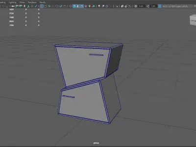 Modern Twisted Wooden Drawer  Stylish Asymmetric Cabinet  Low-poly 3D model purchase