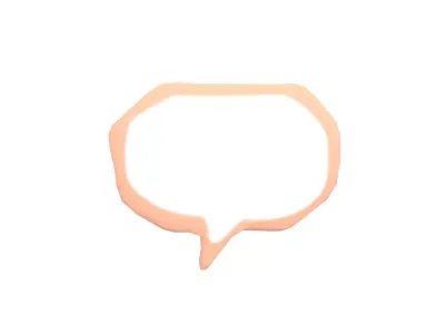 Speech Balloon v28 004 Low-poly 3D model