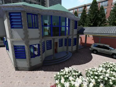 two floors  big house  3D model